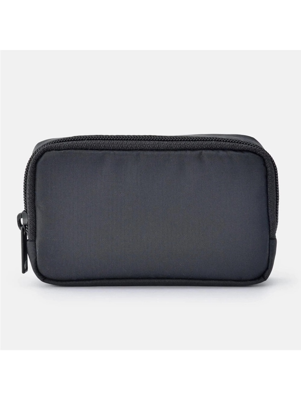 MUJI Nylon Compact Black Pouch Bag 9×14×3.5cm – Travel Organizer New with Tag - Picture 2 of 6